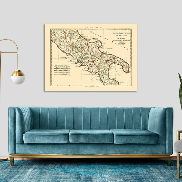 Quadro Stampa su Tela con Telaio in Legno Santini - Naples Region Italy