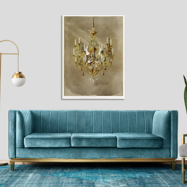 Quadro Stampa su Tela con Telaio in Legno Matthew Digby wyatt - Pendant lamp