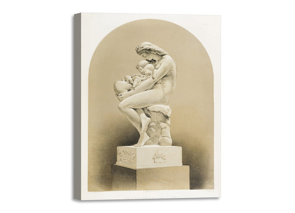 Quadro Stampa su Tela con Telaio in Legno Matthew Digby wyatt - The first cradle