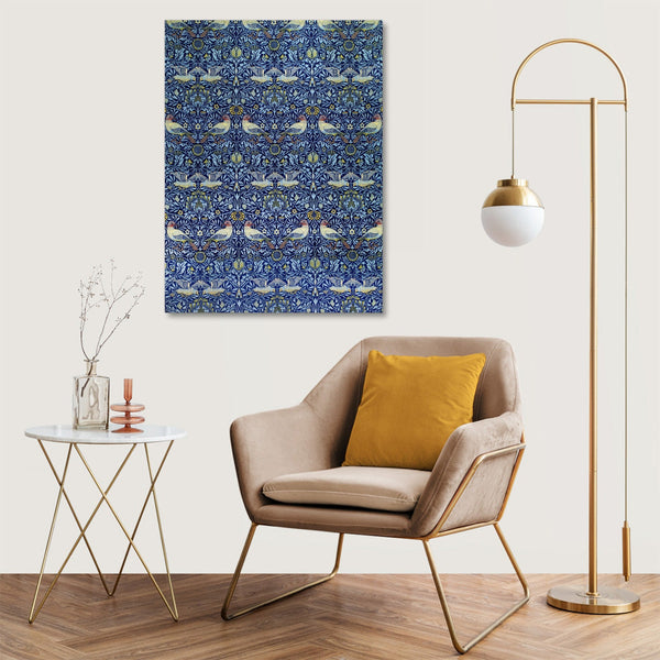 Quadro Stampa su Tela con Telaio in Legno William Morris - Bird