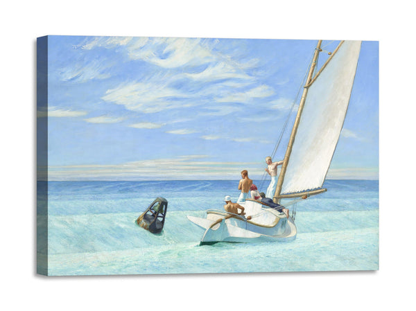 Quadro Stampa su Tela con Telaio in Legno Edward Hopper - Terra Swell