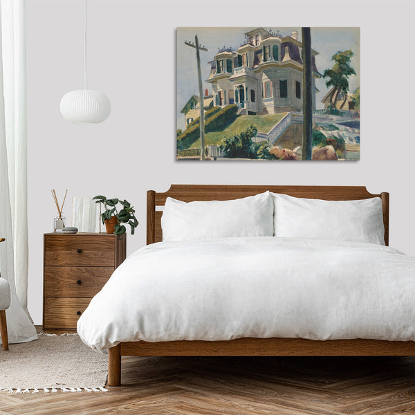 Quadro Stampa su Tela con Telaio in Legno Edward Hopper - Haskell’s House