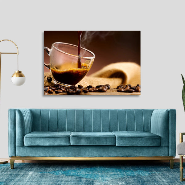 Quadro Stampa su Tela con Telaio in legno caffè cucina ristorante bar