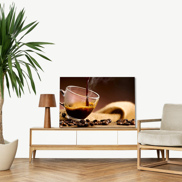 Quadro Stampa su Tela con Telaio in legno caffè cucina ristorante bar