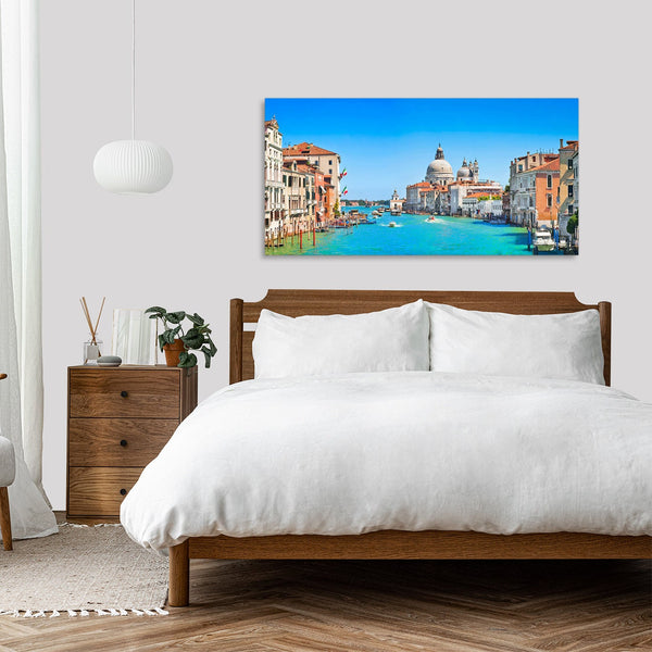 Quadro Stampa su Tela con Telaio in Legno paesaggio venezia