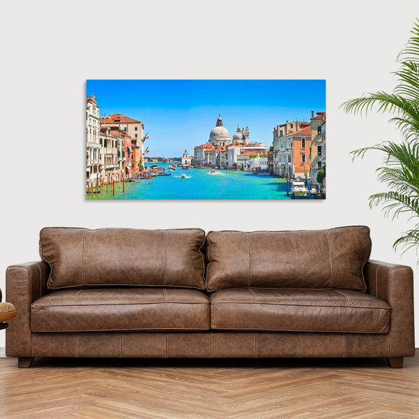 Quadro Stampa su Tela con Telaio in Legno paesaggio venezia