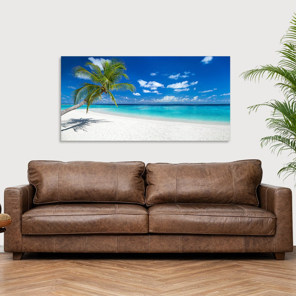 Quadro Stampa su Tela con Telaio in Legno paesaggio isola tropicale