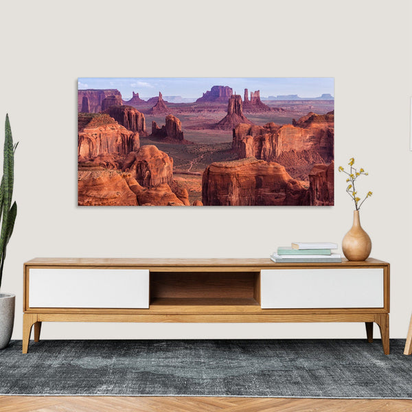 Quadro Stampa su Tela con Telaio in Legno paesaggio montagne