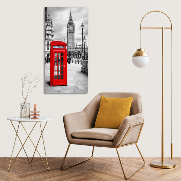 Quadro Stampa su Tela con Telaio in Legno paesaggio londra