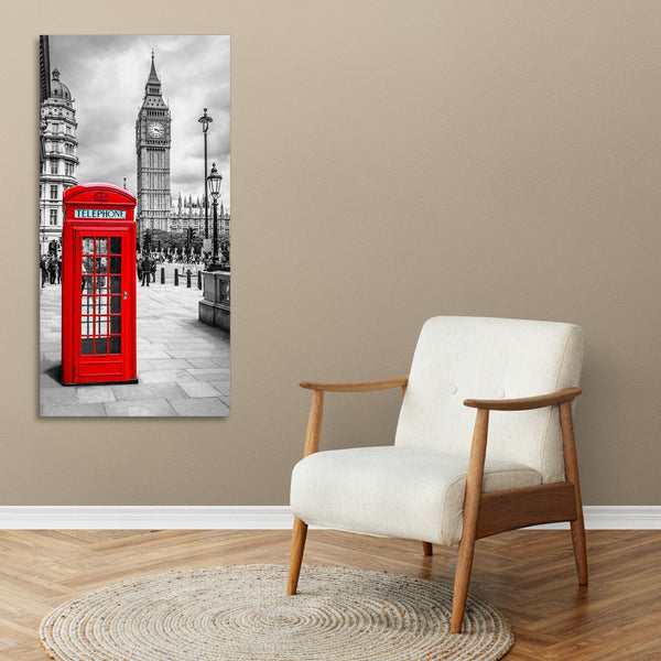 Quadro Stampa su Tela con Telaio in Legno paesaggio londra