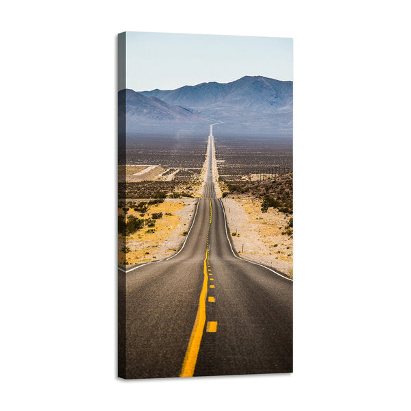 Quadro Stampa su Tela con Telaio in Legno paesaggio route 66