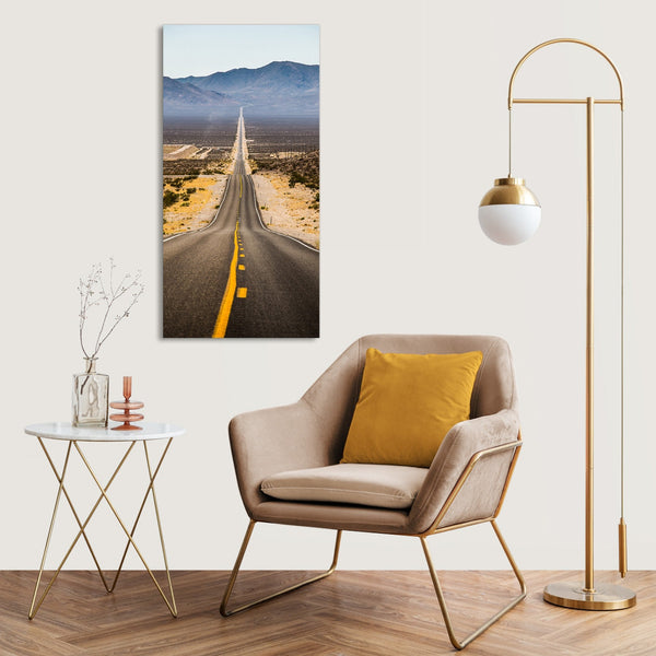 Quadro Stampa su Tela con Telaio in Legno paesaggio route 66