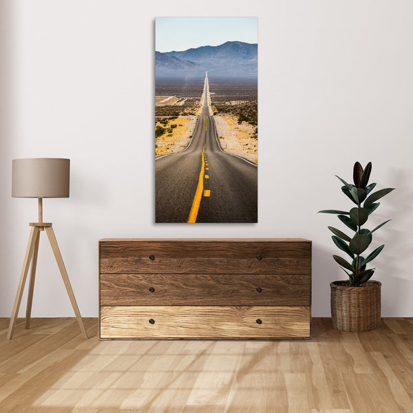 Quadro Stampa su Tela con Telaio in Legno paesaggio route 66