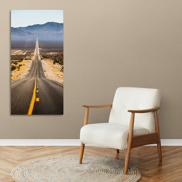 Quadro Stampa su Tela con Telaio in Legno paesaggio route 66
