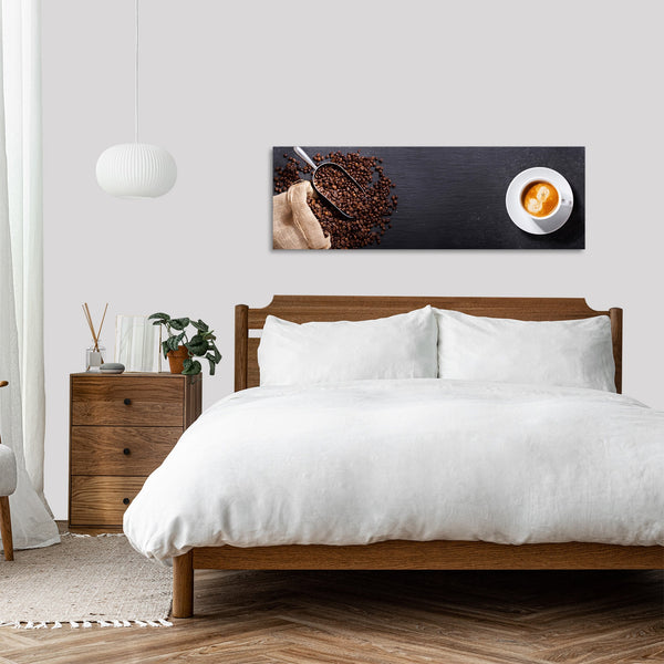 Quadro Stampa su Tela con Telaio in Legno cucina Caffè