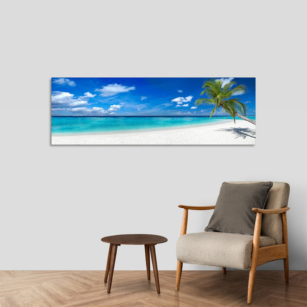 Quadro Stampa su Tela con Telaio in Legno paesaggio isola tropicale
