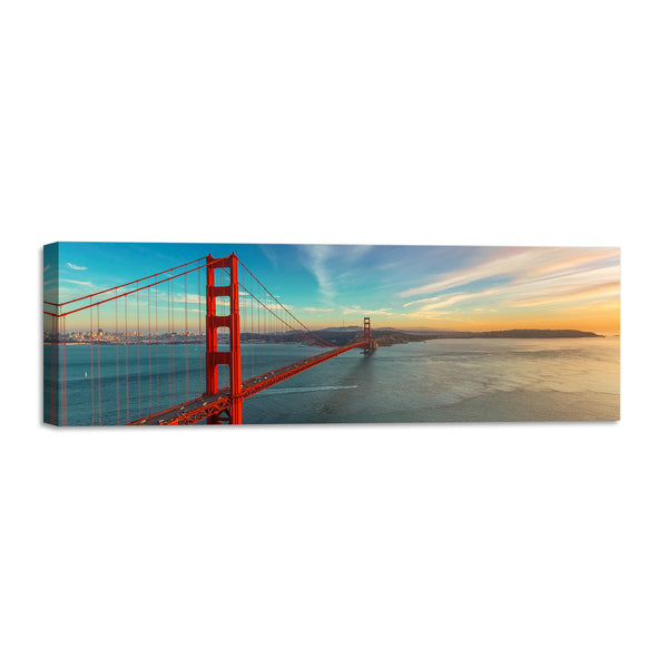 Quadro Stampa su Tela con Telaio in Legno paesaggio san francisco