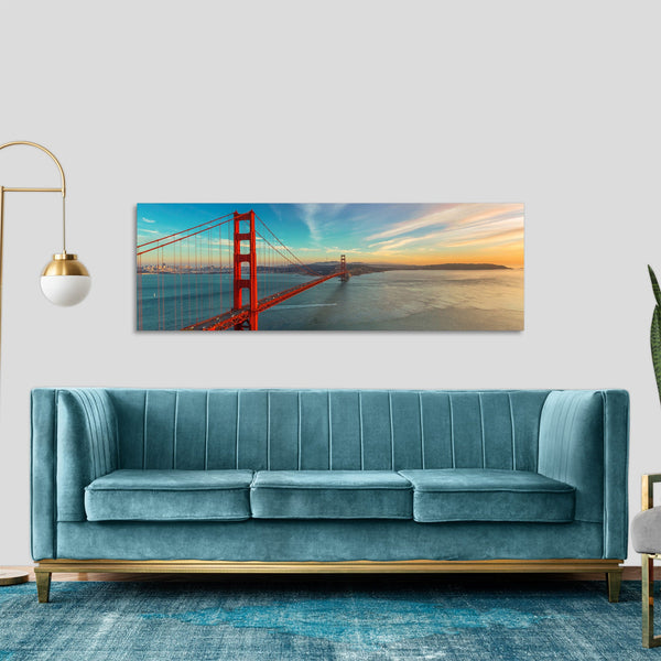 Quadro Stampa su Tela con Telaio in Legno paesaggio san francisco