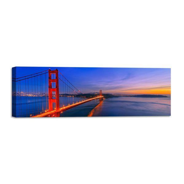 Quadro Stampa su Tela con Telaio in Legno paesaggio san francisco