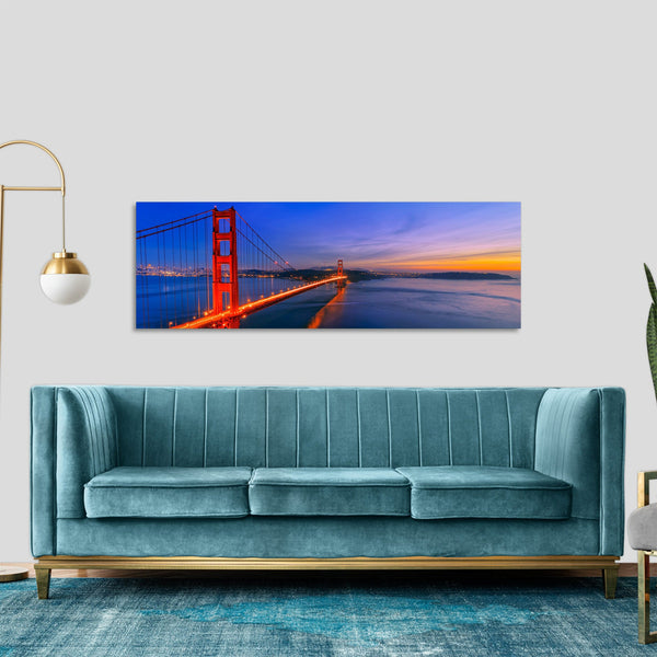Quadro Stampa su Tela con Telaio in Legno paesaggio san francisco