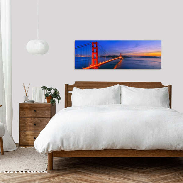 Quadro Stampa su Tela con Telaio in Legno paesaggio san francisco