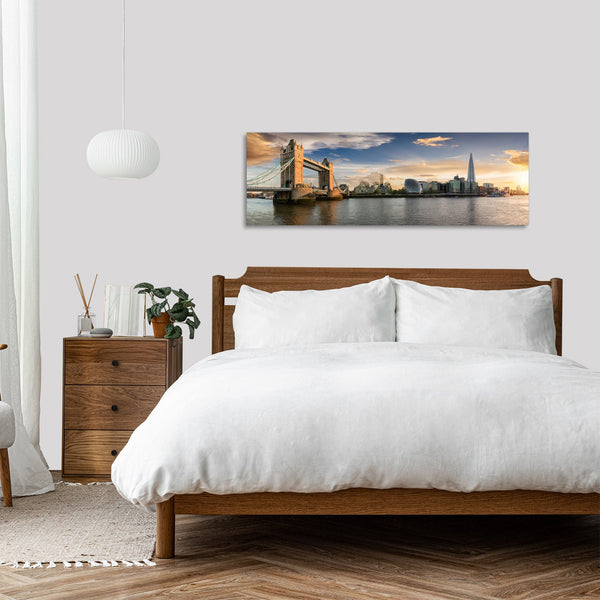 Quadro Stampa su Tela con Telaio in Legno paesaggio londra