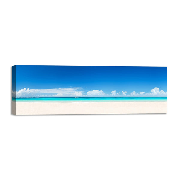 Quadro Stampa su Tela con Telaio in Legno paesaggio spiaggia mare