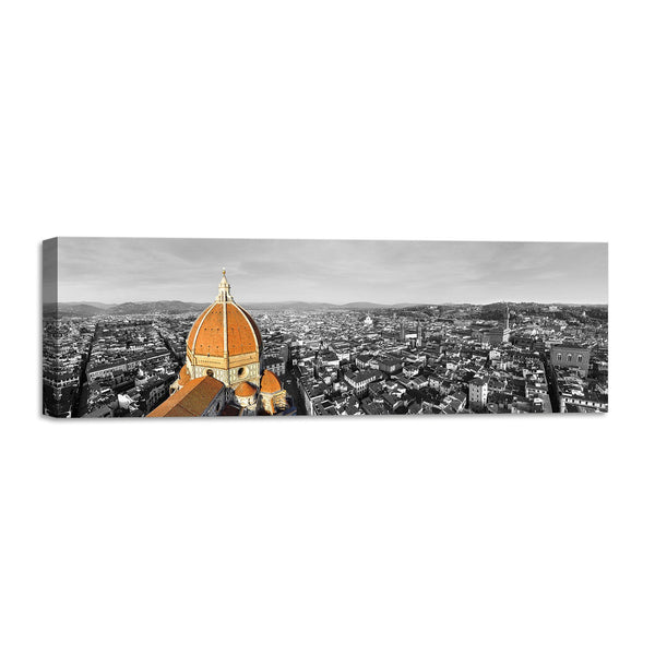 Quadro Stampa su Tela con Telaio in Legno paesaggio firenze