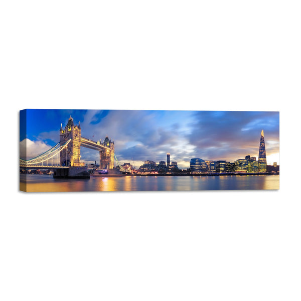 Quadro Stampa su Tela con Telaio in Legno paesaggio londra