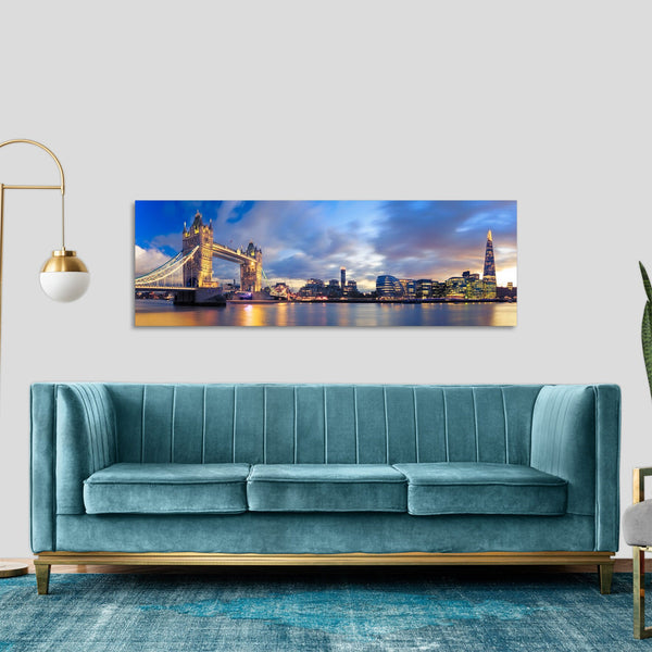 Quadro Stampa su Tela con Telaio in Legno paesaggio londra
