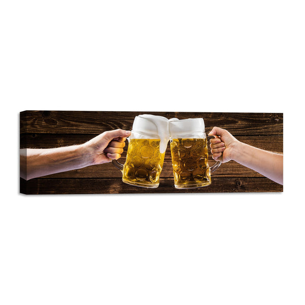 Quadro Stampa su Tela con Telaio in Legno cucina birra