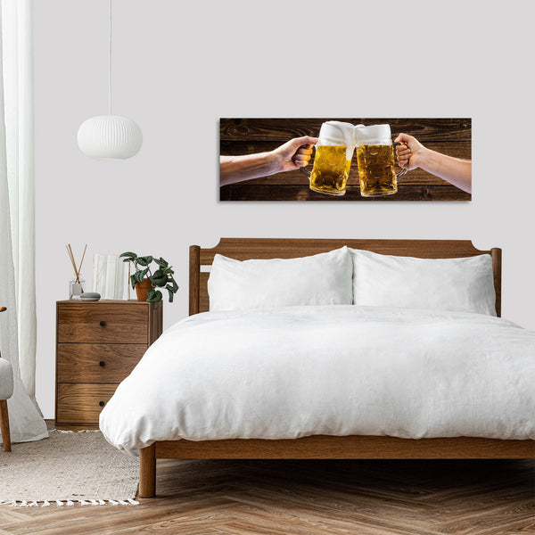 Quadro Stampa su Tela con Telaio in Legno cucina birra