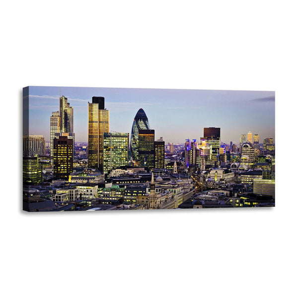 Quadro Stampa su Tela con Telaio in Legno paesaggio londra