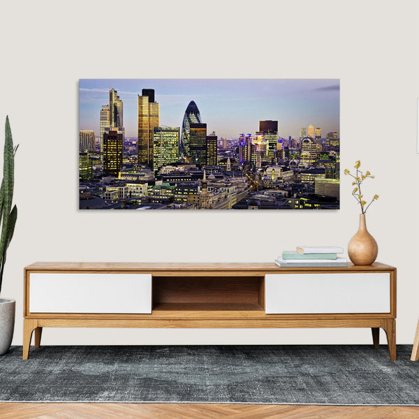Quadro Stampa su Tela con Telaio in Legno paesaggio londra