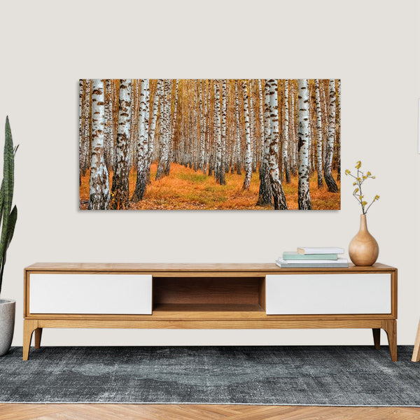 Quadro Stampa su Tela con Telaio in Legno paesaggio bosco