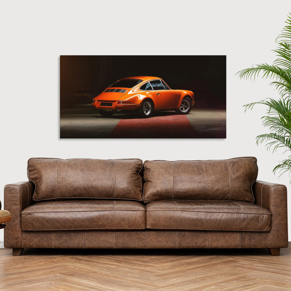 Quadro Stampa su Tela con Telaio in Legno auto porsche
