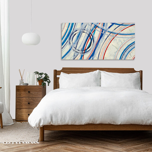 Quadro Stampa su Tela con Telaio in Legno astratto moderno