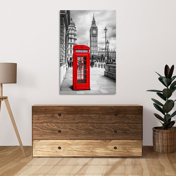 Quadro Stampa su Tela con Telaio in Legno panorama londra