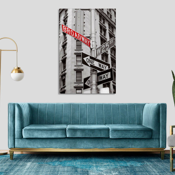 Quadro Stampa su Tela con Telaio in legno broadway