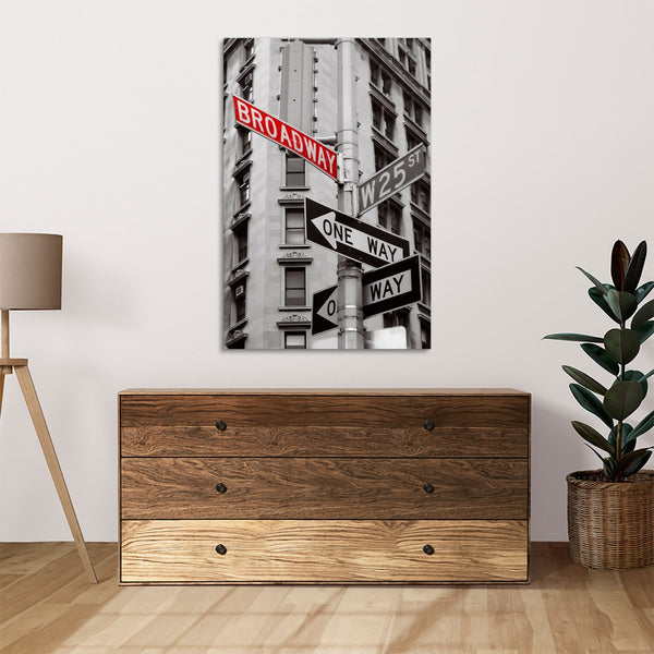 Quadro Stampa su Tela con Telaio in legno broadway