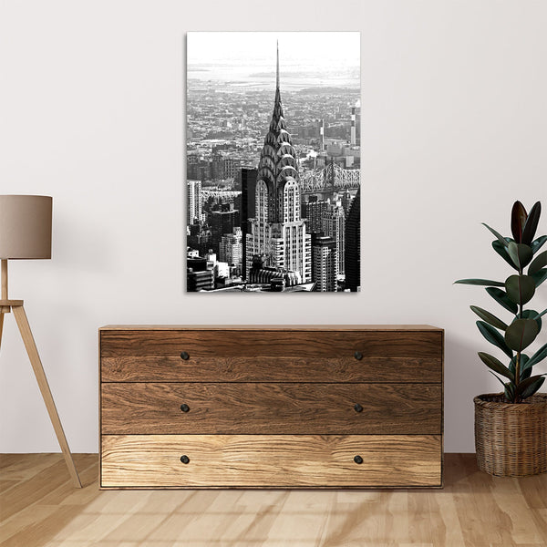 Quadro Stampa su Tela con Telaio in legno panorama new york