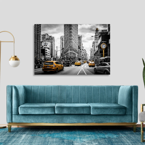 Quadro Stampa su Tela con Telaio in legno panorama new york