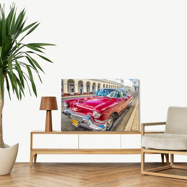 Quadro Stampa su Tela con Telaio in legno panorama L'Avana