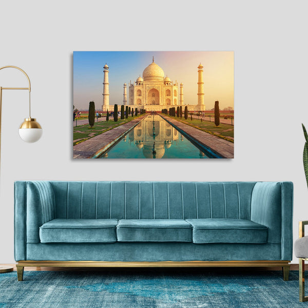 Quadro Stampa su Tela con Telaio in legno panorama india
