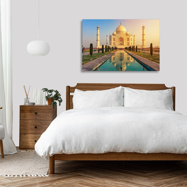 Quadro Stampa su Tela con Telaio in legno panorama india