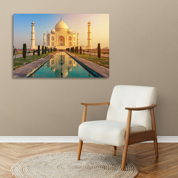 Quadro Stampa su Tela con Telaio in legno panorama india