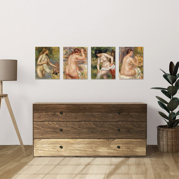 Quadri Stampa su Tela con Telaio in Legno 4 pezzi Pierre Auguste Renoir
