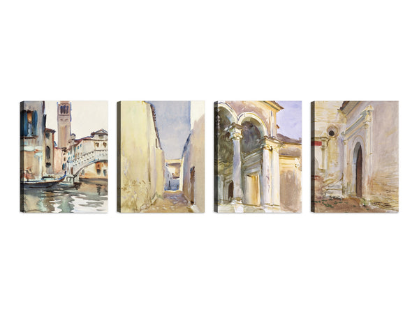 Quadri Stampa su Tela con Telaio in Legno 4 pezzi John Singer Sargent