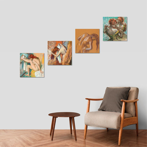 Quadri Stampa su Tela con Telaio in Legno 4 pezzi Edgar Degas