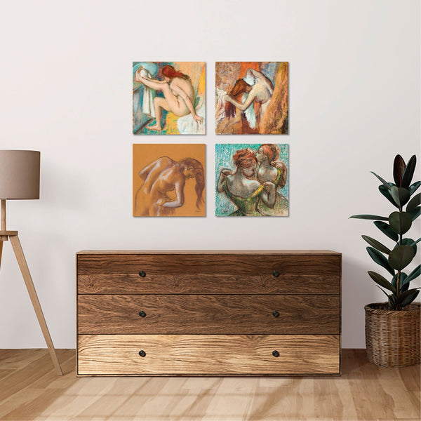Quadri Stampa su Tela con Telaio in Legno 4 pezzi Edgar Degas
